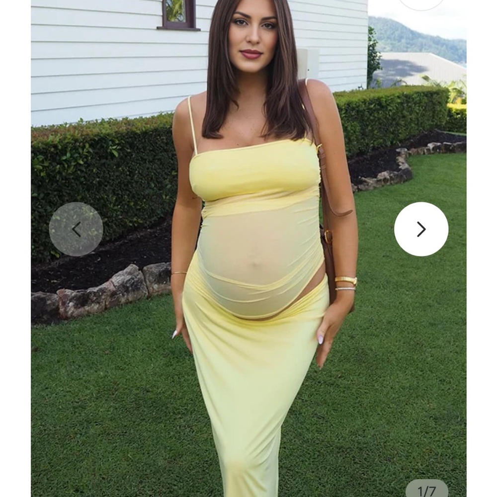 Elegant Yellow Maternity Set